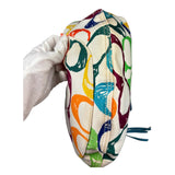 Coach Multicolor Leather Trim Scribble Hobo Bag