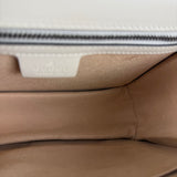 Gucci White Leather Queen Margaret Bee Embellished Shoulder Bag