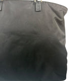 Prada Black Tessuto Nylon Leather Trim Tote Bag