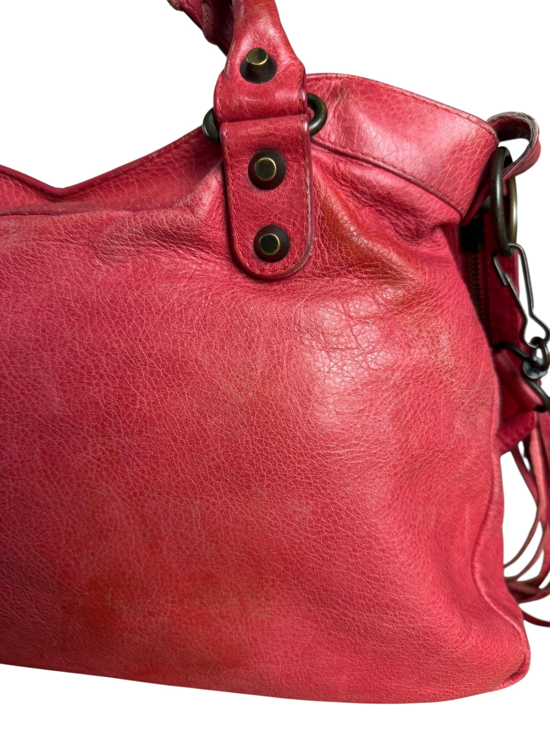 Balenciaga Red Le City Bag S