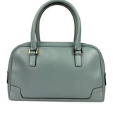 Gucci Blue Leather Micro GG Bowler Bag