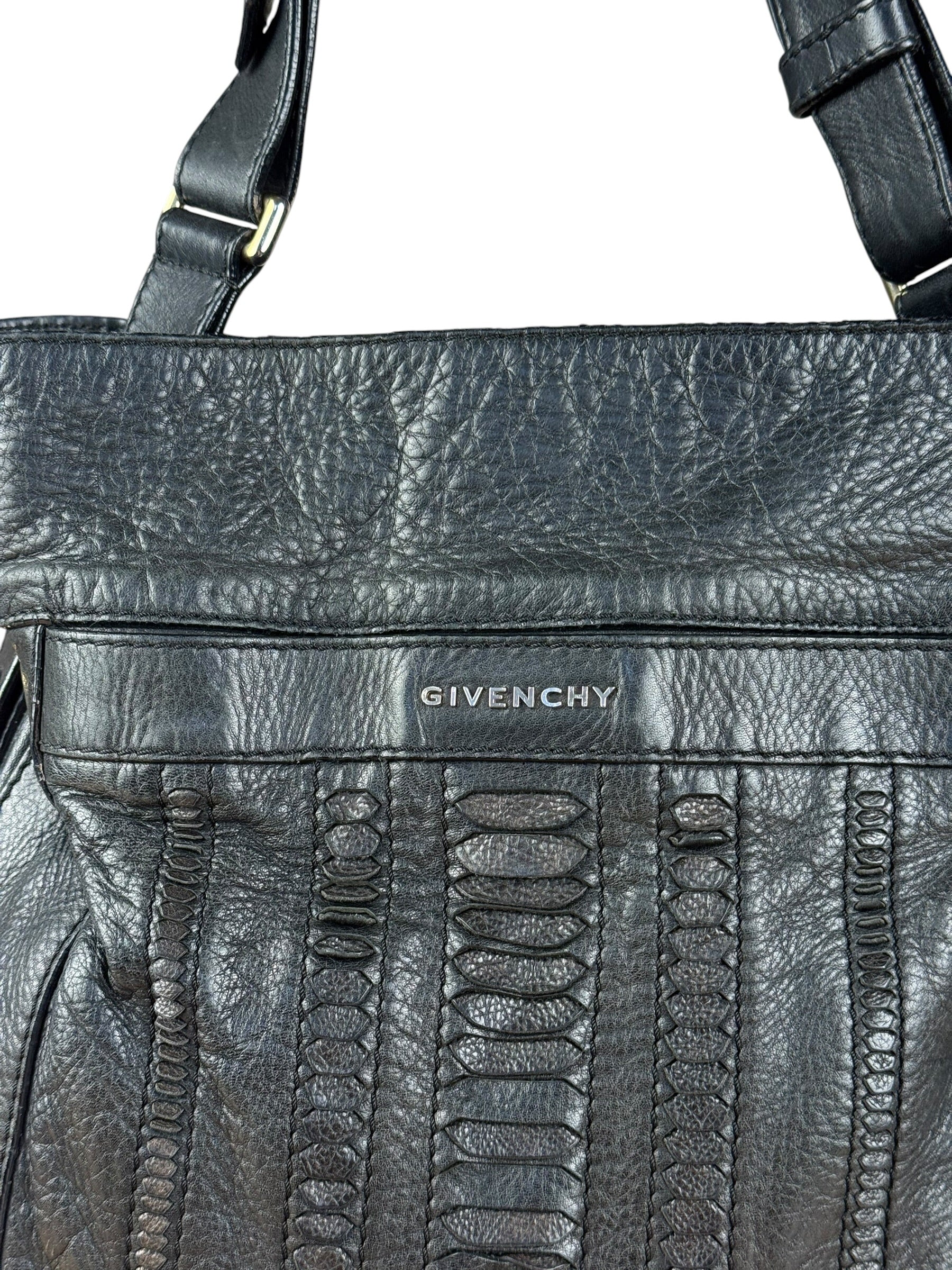 Givenchy Black Leather Hobo Bag