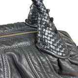Fendi Vintage Black Leather Spy Hobo Bag