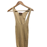 Gucci Camel Ribbed Sleeveless Knit Tank Top