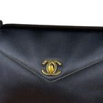 Chanel Vintage Black Mini Satin Flap Braided Shoulder Bag