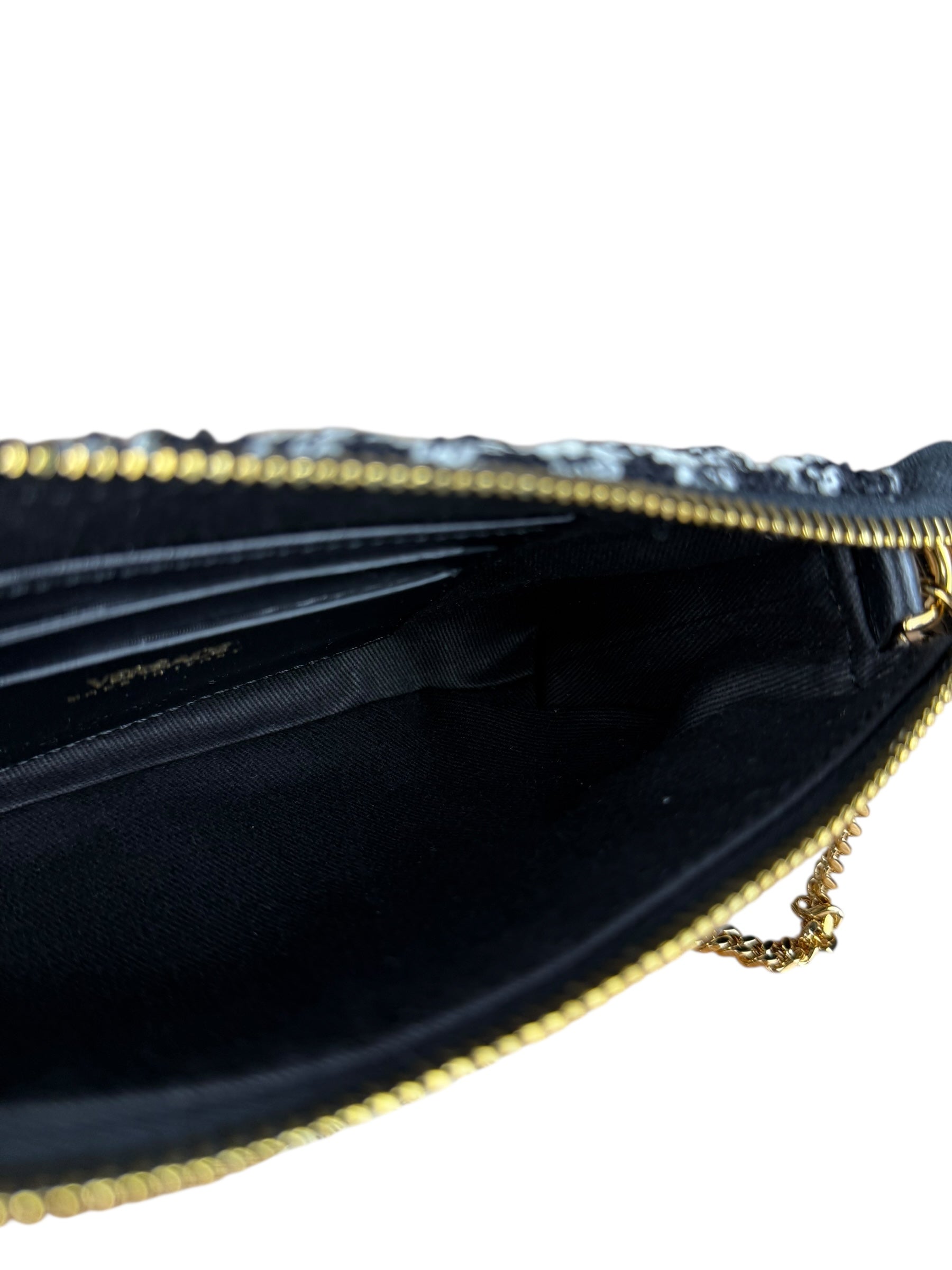 Versace Black/White Tweed Pochette