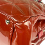 Chanel Red Patent Leather Chain Shoulder Bag 2012