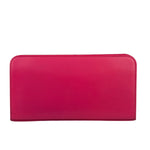 Yves Saint Laurent Bright Pink Leather Zip-Around Long Wallet