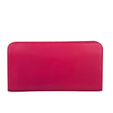 Yves Saint Laurent Bright Pink Leather Zip-Around Long Wallet