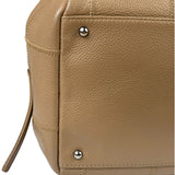 Chanel Beige Leather Chocolate Bar Bowler Bag 2004
