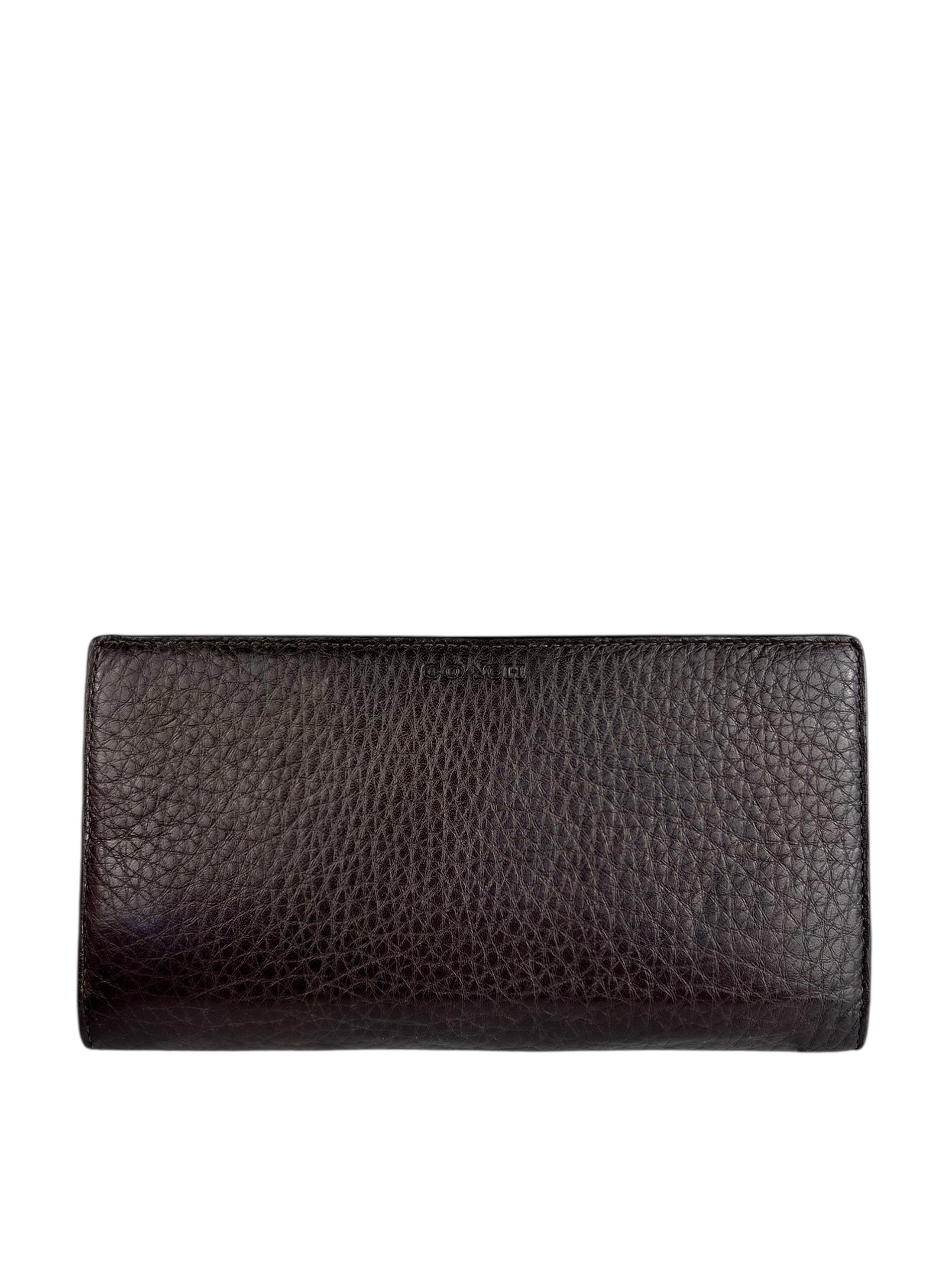 Coach Brown Leather Long Wallet