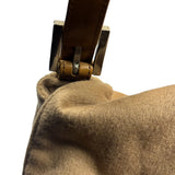 Fendi Brown Leather Trim/Wool Mamma Baguette