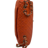 Chanel Orange Quilted Lambskin Flap Bag 2008