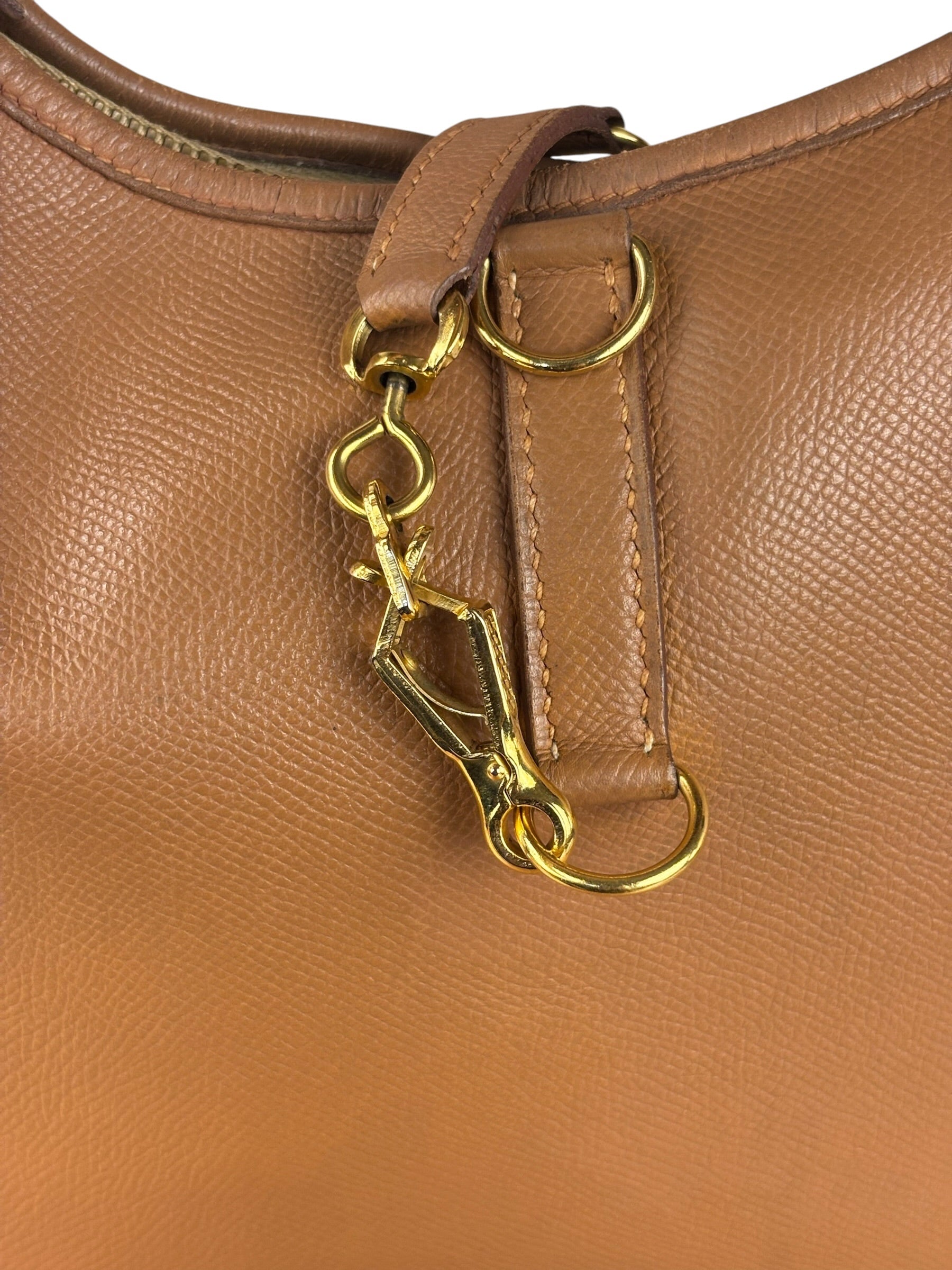 Hermes Vintage Tan Brown Leather Shoulder Bag