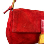 Fendi Baguette Red Suede