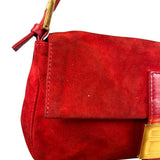 Fendi Baguette Red Suede