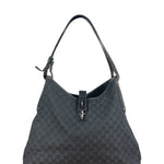 Gucci Trim Leather GG Monogram Jackie Hobo Shoulder Bag