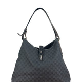 Gucci Trim Leather GG Monogram Jackie Hobo Shoulder Bag