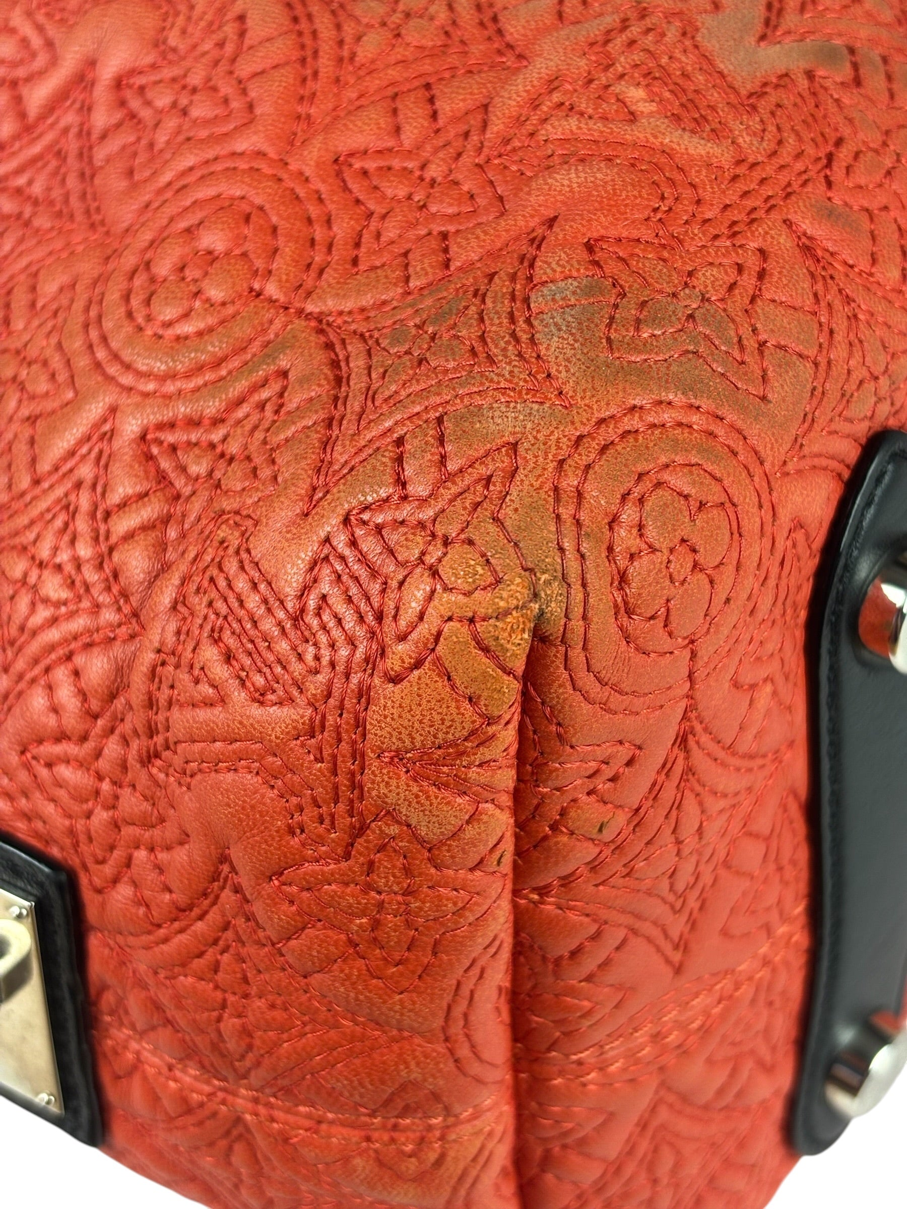 Louis Vuitton Red Antheia Hobo PM