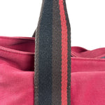 Hermes Bicolor Cotton/Leather Troca Horizontal Tote Bag