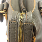 Balenciaga Gris Taupe Leather Mini Metallic Edge City Two-Way Bag