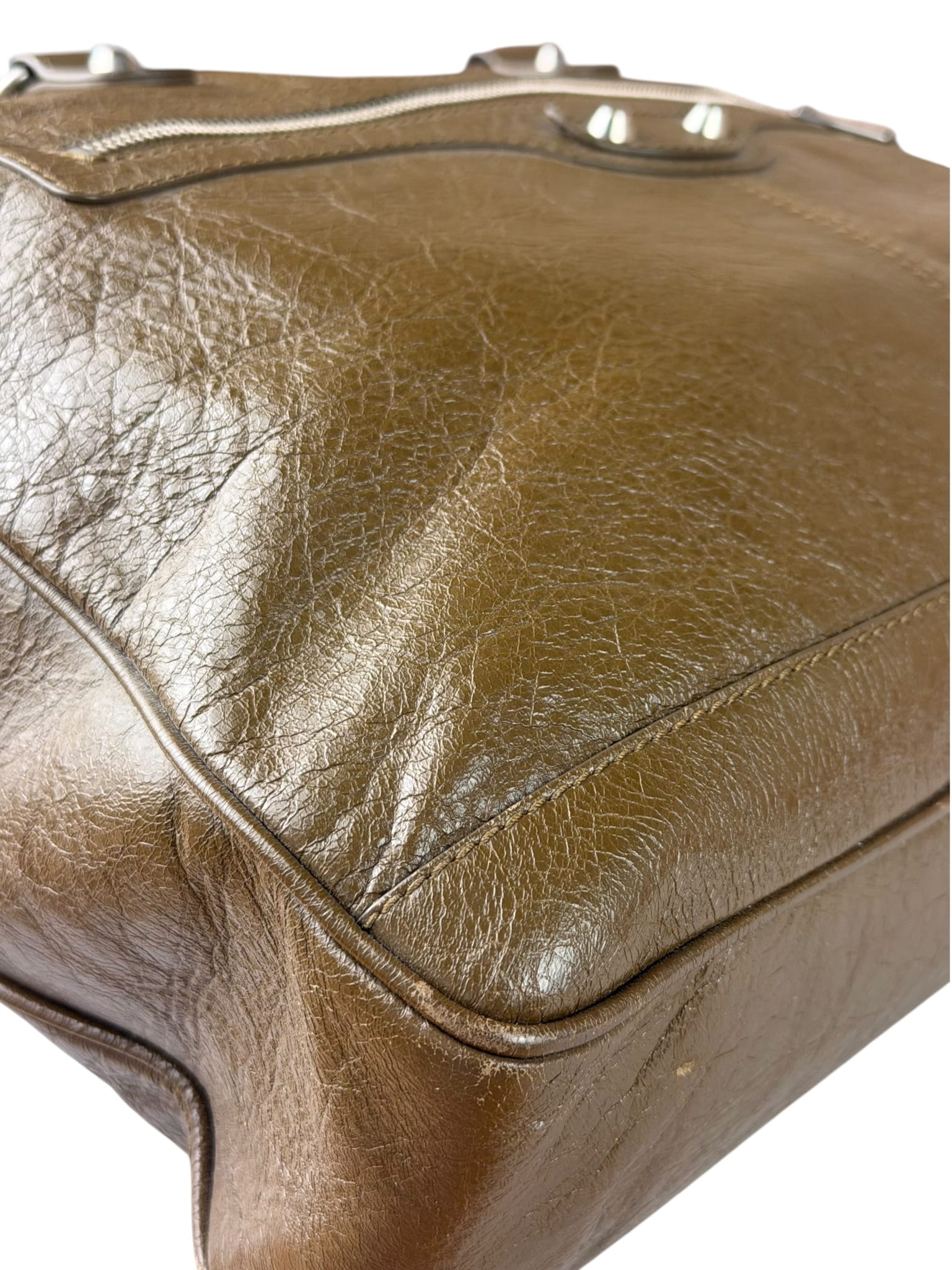 Balenciaga Brown Motocross Classic Travel Bag