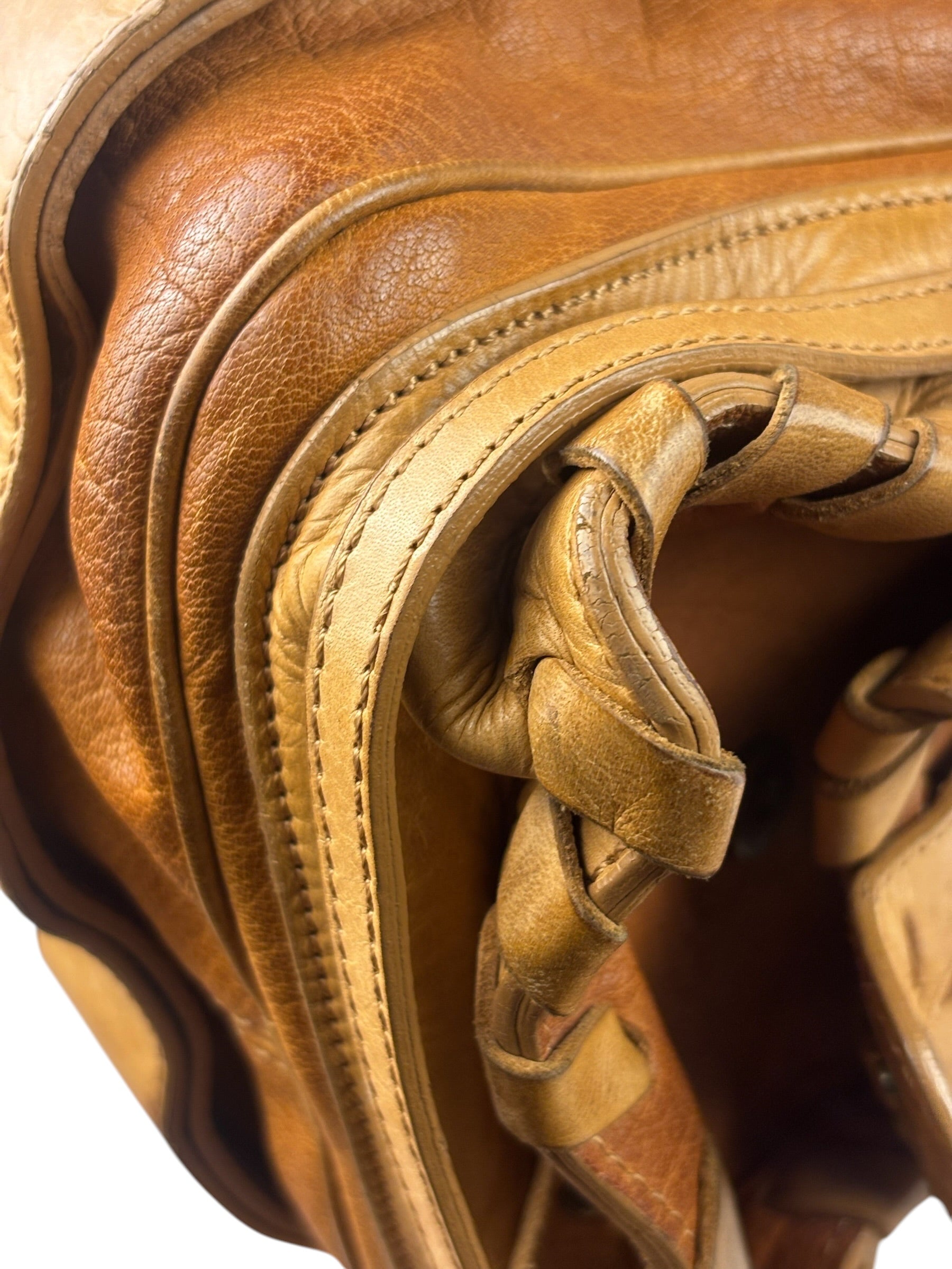Chloe Tan Brown Leather Silverado Hobo Bag
