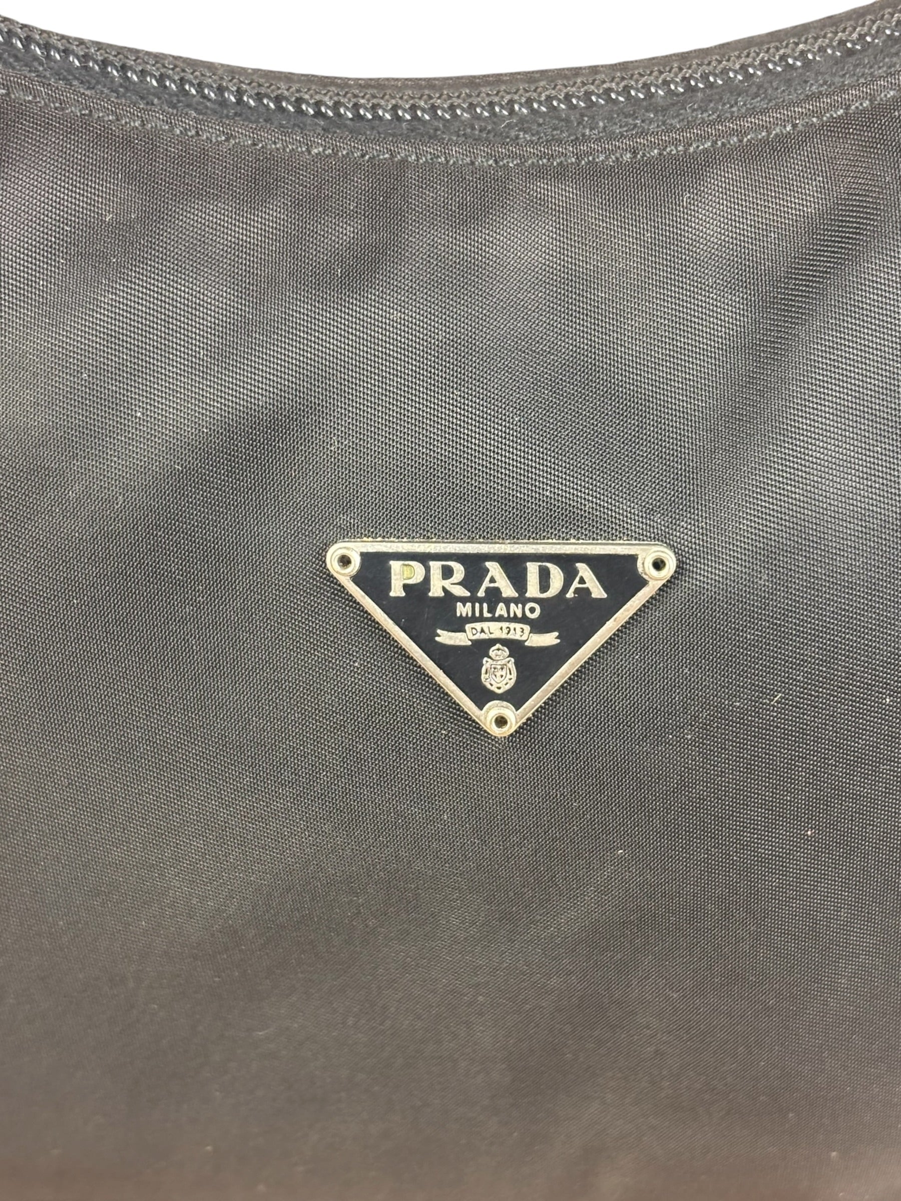 Prada Vintage Black Nylon Pochette