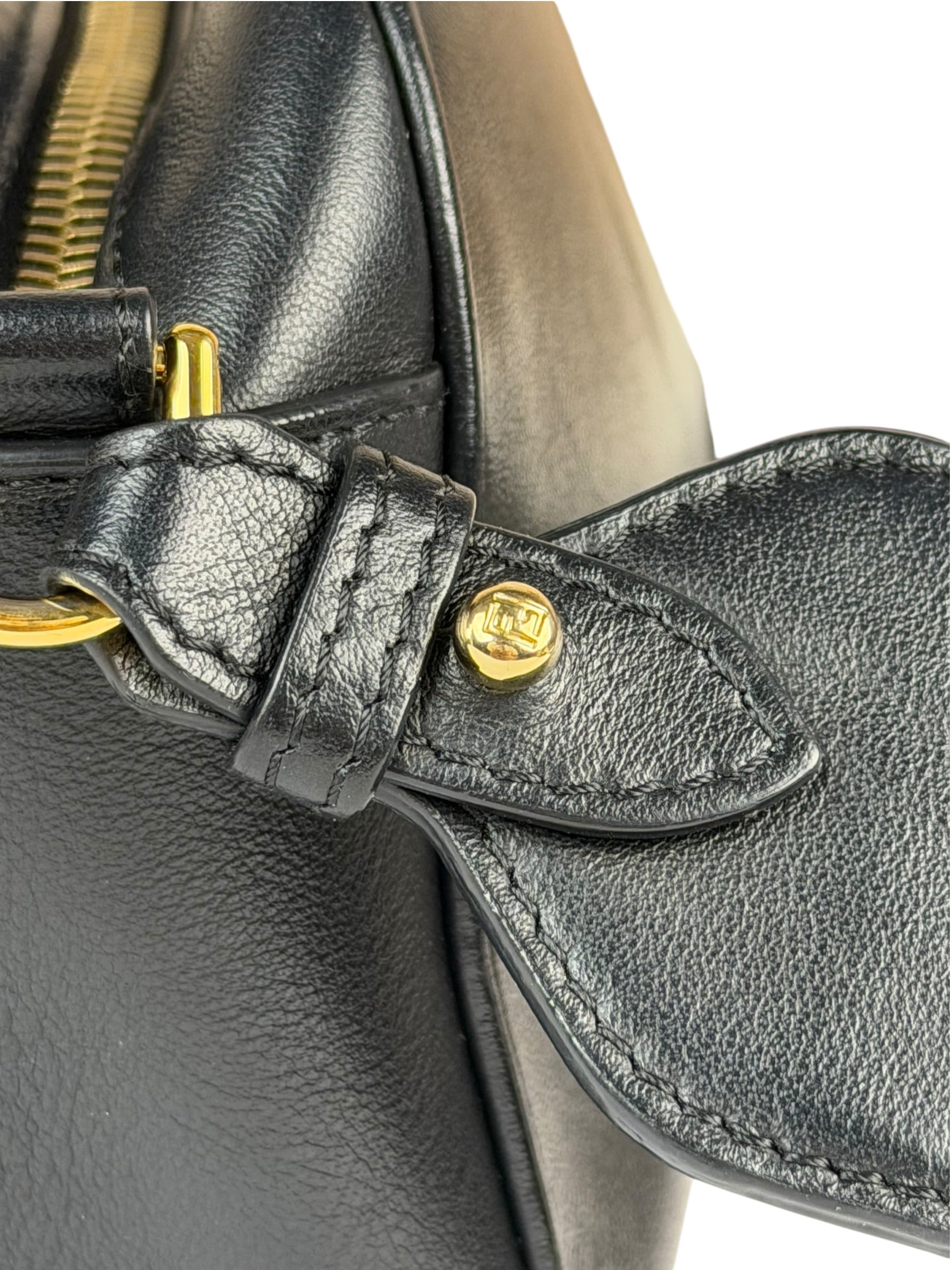 Fendi Black Leather Camera Crossbody