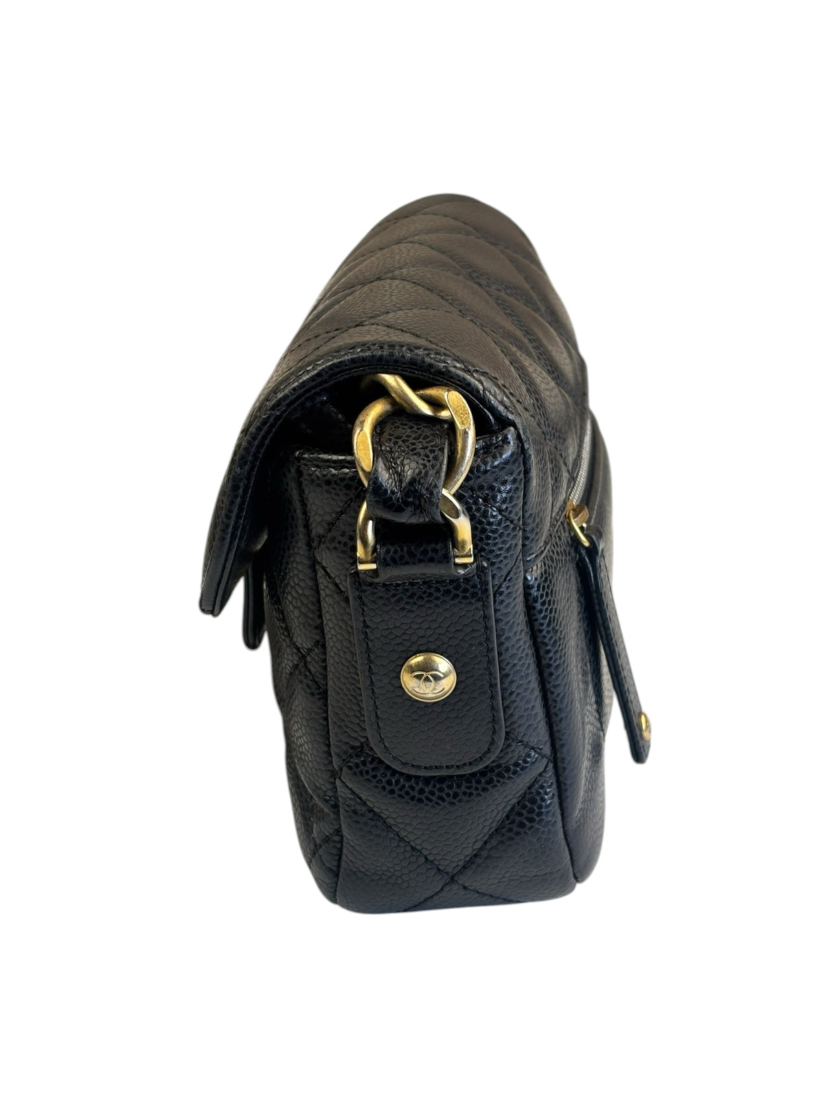 Chanel Black Caviar Quilted Leather Small Flap Bag 2021