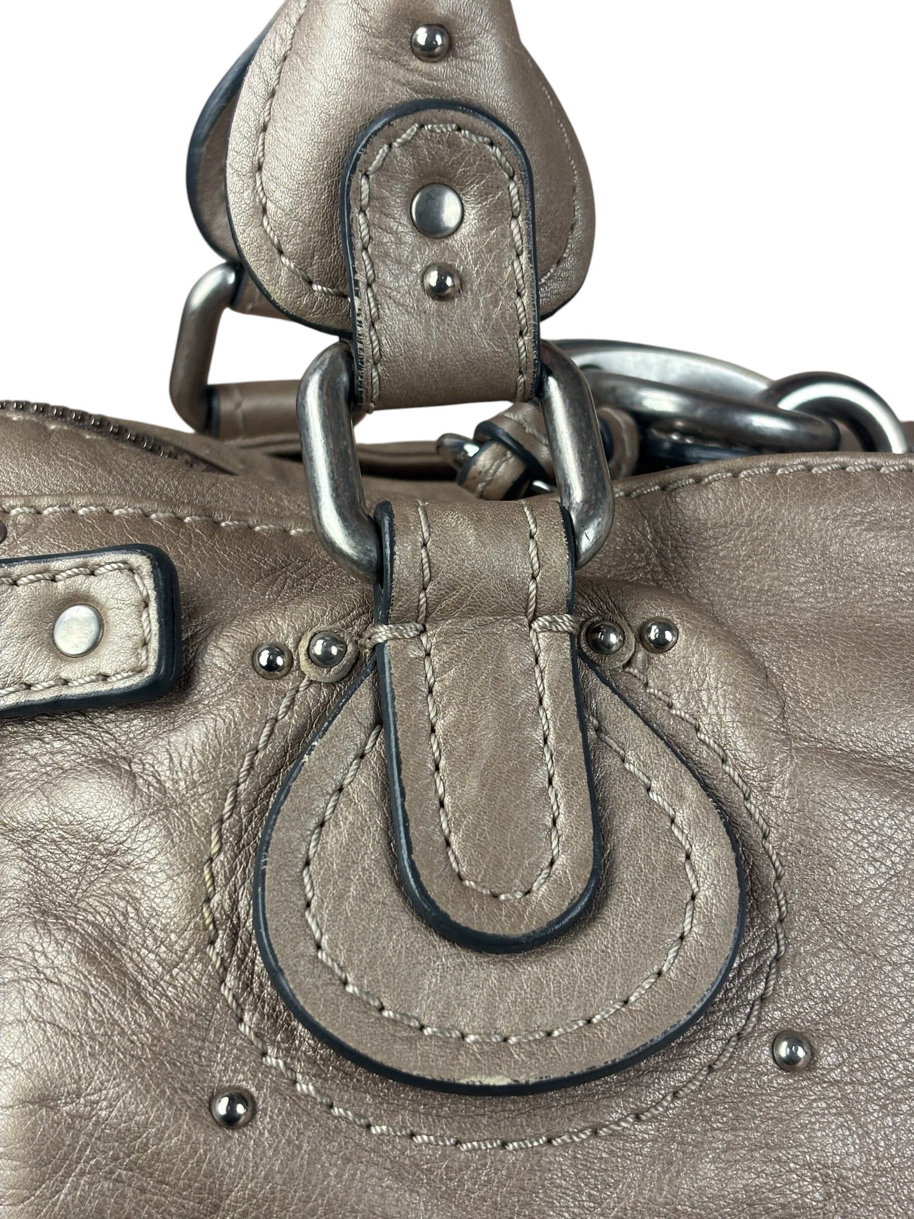 Chloe Vintage Metalic Gold Paddington Handbag
