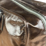 Loewe Vintage Brown Patent Leather Amazona Handbag
