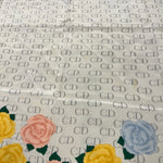 Christian Dior CD Flower Print Silk Scarf
