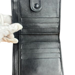 Chanel Vintage Black Leather CC Compact Wallet 1997