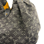 Louis Vuitton Black Denim Mahina Hobo Bag XL