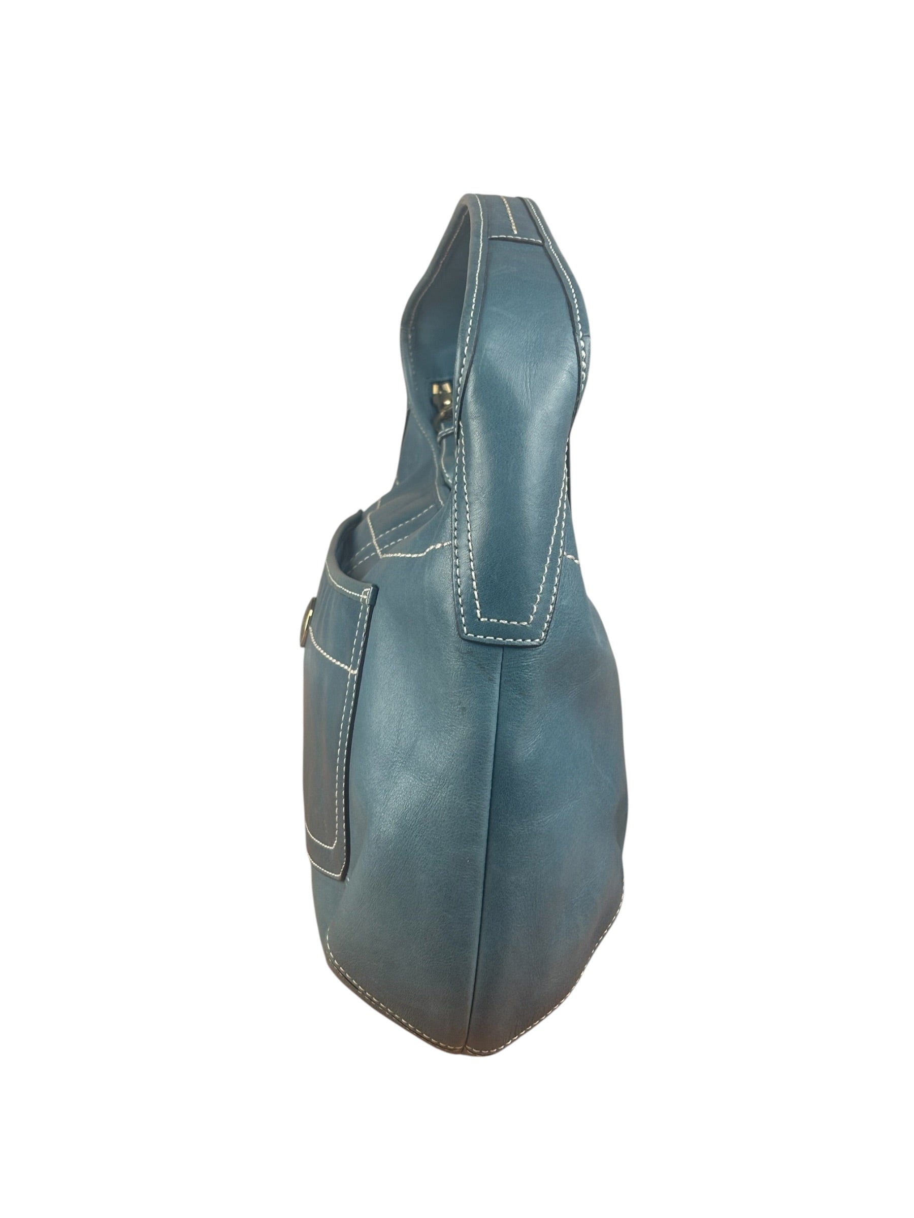 Coach Vintage Teal Leather Ergo Hobo Bag