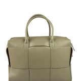 Bottega Veneta Olive Green Leather Intrecciato Arco Two-Way Bag