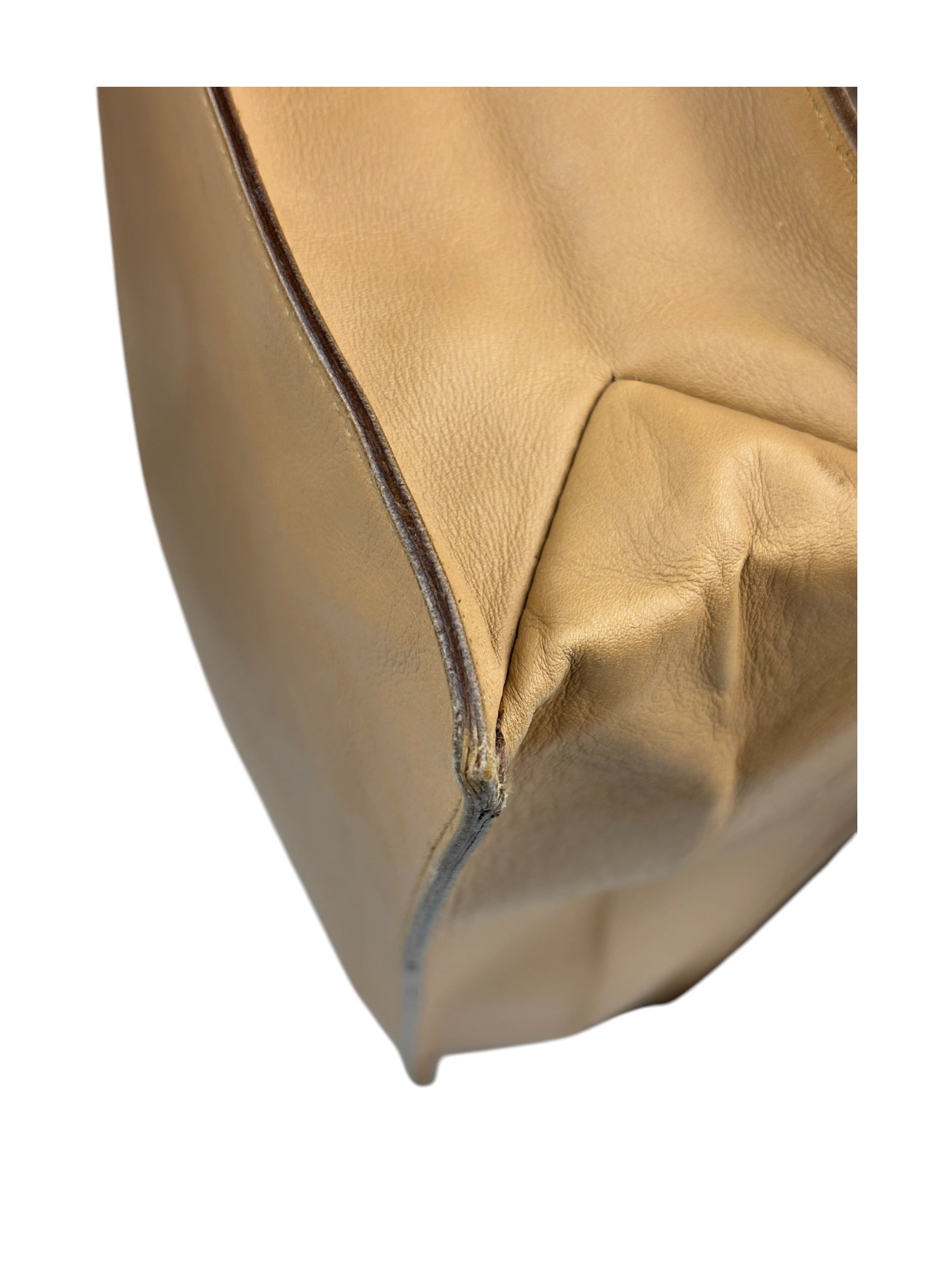 Gucci Beige Leather Balthus Drawstring Tote Bag