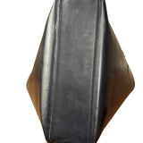 Prada Vintage Black Leather Spazzolato Laser-Cut-Logo Tote Bag