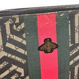 Gucci Beige/Black GG Caleido Web Zip Crossbody Bag