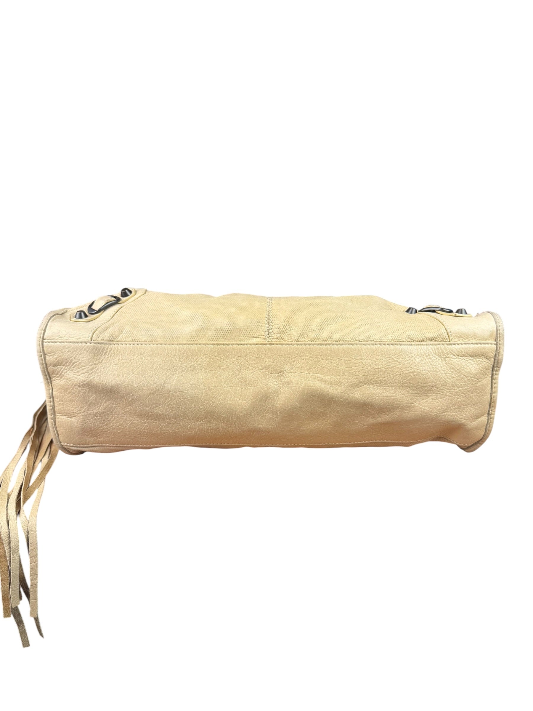 Balenciaga Cream Leather Le City Bag