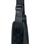 Gucci Vintage Black GG Canvas Shoulder Bag