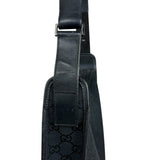 Gucci Vintage Black GG Canvas Shoulder Bag
