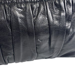 Gucci Black Leather Galaxy Wristlet Clutch