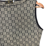 Fendi FF Sleeveless Top Green