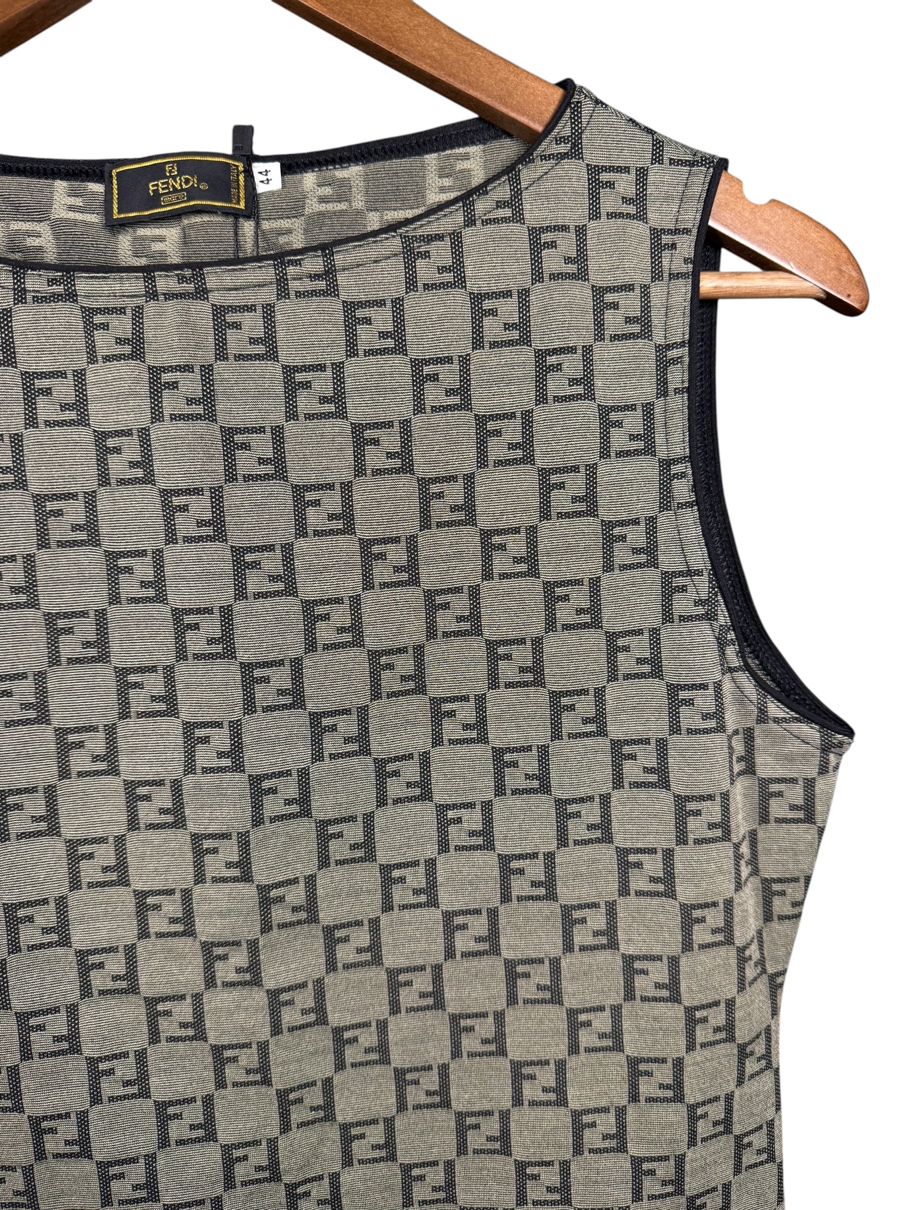 Fendi FF Sleeveless Top Green