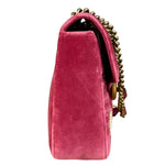 Gucci Pink GG Velvet Marmont "Blind for Love" Flap Bag