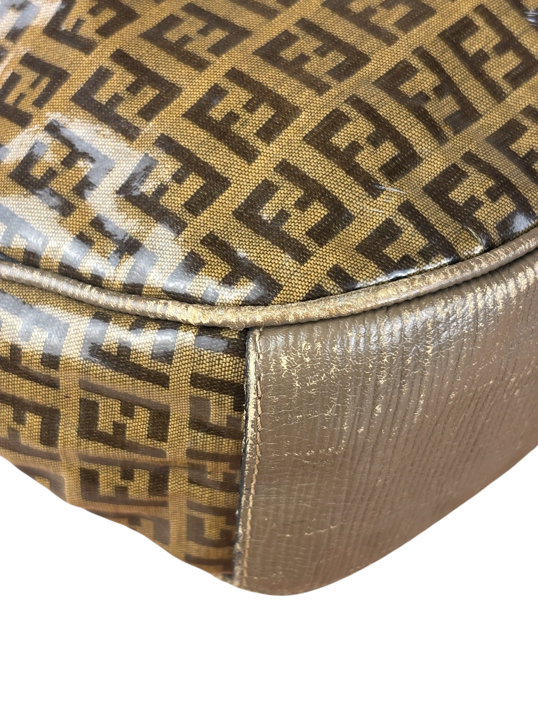 Fendi Vintage FF Brown PVC Handbag