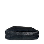 Chanel Vintage Black Quilted Leather CC Camera Bag 1989