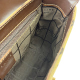 Celine Brown Leather Trim C Macadam Hobo Bag